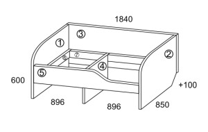 Схема сборки кровати камелия с ящиками