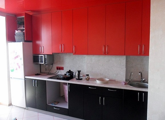 Черно красная кухня фото